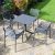 Clip 70Cm Table With 4 Doga Chair Set Anthracite