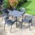 Clip 70Cm Table With 4 Net Chair Set Anthracite