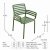 Step Table With 2 Doga Chair Set - Olive