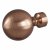 Rothley 25mm x 1219mm Curtain Pole with Solid Orb Finials & Brackets - Antique Copper