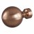 Rothley 25mm x 1219mm Curtain Pole with Solid Orb Finials, Brackets & Curtain Rings - Antique Copper