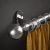 Rothley 25mm x 1829mm Curtain Pole with Solid Orb Finials, Brackets & Curtain Rings - Brushed Stainless Steel