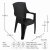 Sedini Stack Chair Anthracite Pack Of 2