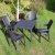 Salerno Square With 4 Sedini Chairs Set - Anthracite