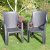 Sedini Stack Chair Anthracite Pack Of 2