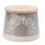 The English Tableware Artisan Flower Grey Canister with Bamboo Lid