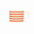 Siip Horizontal Stripe Short Mug Red