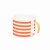 Siip Horizontal Stripe Short Mug Red