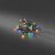 Konstsmide Battery Operated Set of 50 LED Cherry Lights with Black Wire - Multicoloured