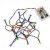 Konstsmide Battery Operated Set of 50 LED Cherry Lights with Black Wire - Multicoloured