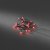 Konstsmide Battery Operated Set of 50 LED Cherry Lights with Black Wire - Red