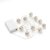 Konstsmide Battery Operated Set of 10 Small Metal Ball LED Lights - Silver