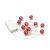 Konstsmide Battery Operated Set of 10 Small Metal Ball LED Lights - Red