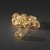 Konstsmide Battery Operated Set of 10 Metal Ball LED Lights - Gold