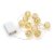 Konstsmide Battery Operated Set of 10 Metal Ball LED Lights - Gold