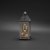 Konstsmide Battery Operated Wooden Lantern with Warm White LED - House