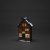 Konstsmide Battery/USB Operated Set of 3 Small Houses with Amber LED