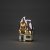 Konstsmide Battery/USB Operated Set of 3 Small Houses with Warm White LED