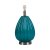 Oaks Lighting Arda Glass Touch Table Lamp Base Teal