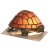 Oaks Lighting Tiffany Style Tortoise Novelty Table Lamp Purple