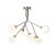 Oaks Lighting Harren 6 Arm Semi-Flush Ceiling Light Chrome