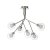 Oaks Lighting Harren 6 Arm Semi-Flush Ceiling Light Chrome