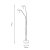 Oaks Lighting Juma Twin Floor Lamp Satin Chrome