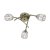 Oaks Lighting Naira 3 Light Semi-Flush Fitting Antique Brass