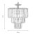 Oaks Lighting Acrylic 4 Light Chandelier