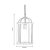 Oaks Lighting Fern 1 Light Lantern Style Pendant Chrome
