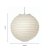 Oaks Lighting 12 Non-Electric Paper Lantern White