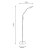 Oaks Lighting Surenta LED Floor Lamp Silver Grey