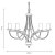 Oaks Lighting Loop 5 Light Chandelier Antique Chrome