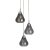 Oaks Lighting Turua 3 Light Pendant Chrome