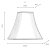 Oaks Lighting Flared Square Shade Sage - Various Sizes