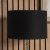 Pacific Lifestyle Lino Self Lined Linen Drum Lampshade 25cm - Black