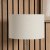 Pacific Lifestyle Lino Self Lined Linen Drum Lampshade 45cm - Cream