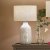 Pacific Lifestyle Flora White Floral Ceramic Table Lamp