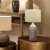 Pacific Lifestyle Venus Blue and Grey Ombre Ceramic Table Lamp