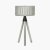 Pacific Lifestyle Rabanne Slatted Antique Wood Tripod Table Lamp