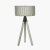 Pacific Lifestyle Rabanne Slatted Antique Wood Tripod Table Lamp