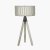 Pacific Lifestyle Rabanne Slatted Antique Wood Tripod Table Lamp