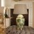 Pacific Lifestyle Curacao Palm Leaf Design Ceramic Urn Table Lamp Base