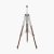 Pacific Lifestyle Port Nickel and Wood Tripod Floor Lamp Base