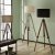 Pacific Lifestyle Port Nickel and Wood Tripod Floor Lamp Base