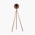 Pacific Lifestyle Larkin Metal and Natural Wood Tripod Floor Film Light - Grey