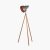 Pacific Lifestyle Larkin Metal and Natural Wood Tripod Floor Film Light - Grey