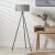 Pacific Lifestyle Rabanne Slatted Antique Wood Tripod Floor Lamp