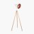 Pacific Lifestyle Larkin Metal and Natural Wood Tripod Floor Film Light - White