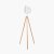 Pacific Lifestyle Larkin Metal and Natural Wood Tripod Floor Film Light - White